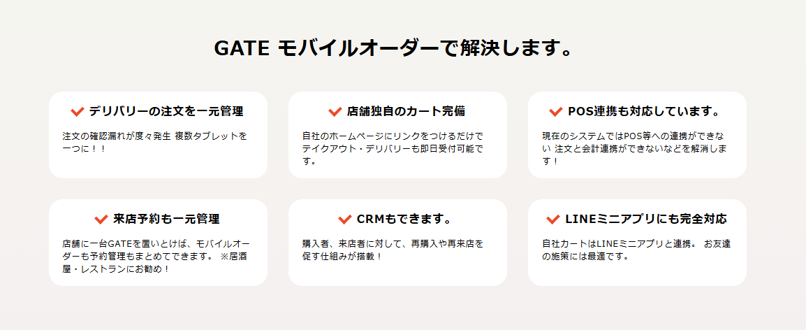 GATEモバイルオーダー紹介画像の2枚目